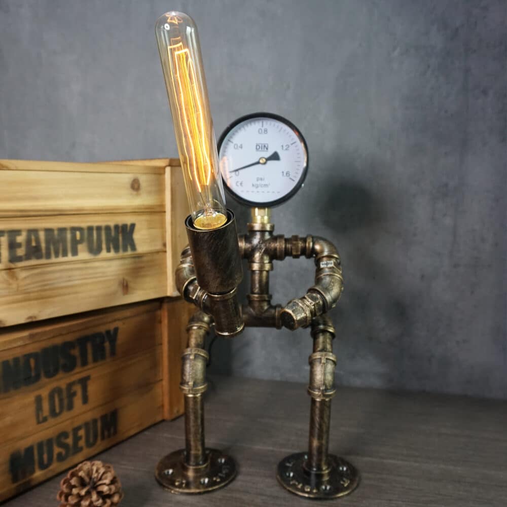 Unique Industrial Star Wars Lamp - Lightsaber Design, Edison Bulb, bronze color